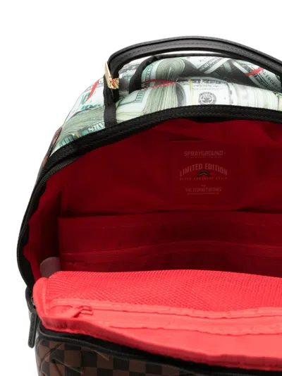 Sprayground Fully Loaded Dollar-print Backpack In Red
