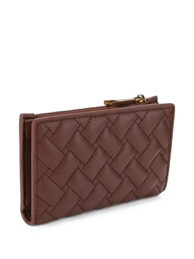 Kurt Geiger Quilted Eagle-plaque Wallet In Black