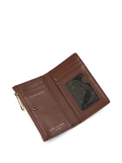 Kurt Geiger Quilted Eagle-plaque Wallet In Black