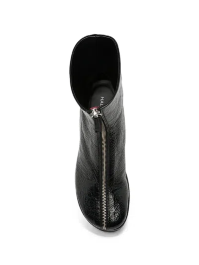 Halmanera Front-zip Leather Ankle Boots In Multi