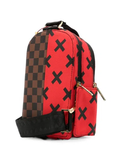 Sprayground Divide & Conquer Check-print Backpack In Red