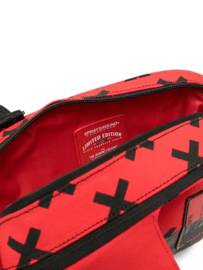 Sprayground Divide & Conquer Check-print Backpack In Red