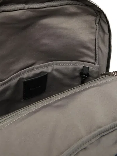 Calvin Klein Monogram-embossed Pebbled-leather Backpack In Black