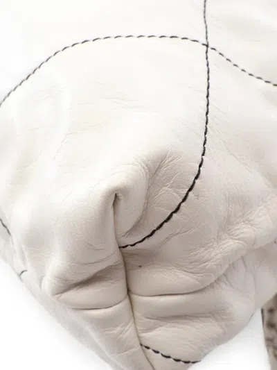 Chanel 22 Patterned Backpack In White