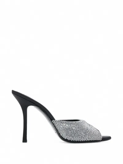 Alexander Wang Cher Crystal-hotfix 105mm Mule In Multi