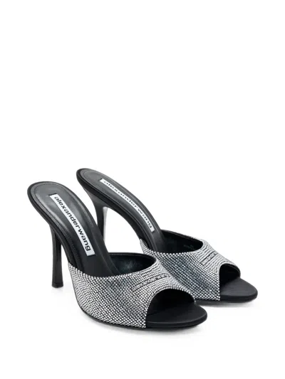 Alexander Wang Cher Crystal-hotfix 105mm Mule In Multi