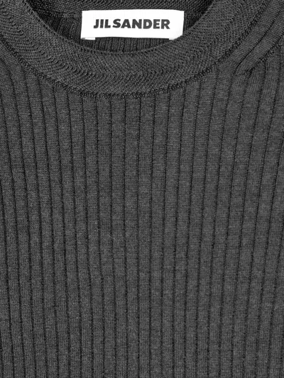 Jil Sander Lightweight Wool Blend Sweater In Gray