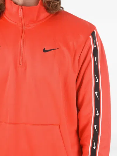 Nike Logo-print Half-zip Sweatshirt In Red
