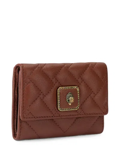 Kurt Geiger Quilted Eagle Wallet In Brown