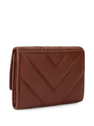 Kurt Geiger Quilted Eagle Wallet In Brown