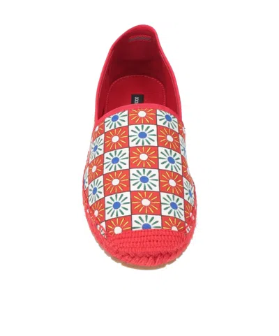 Dolce & Gabbana Printed Espadrilles In Red