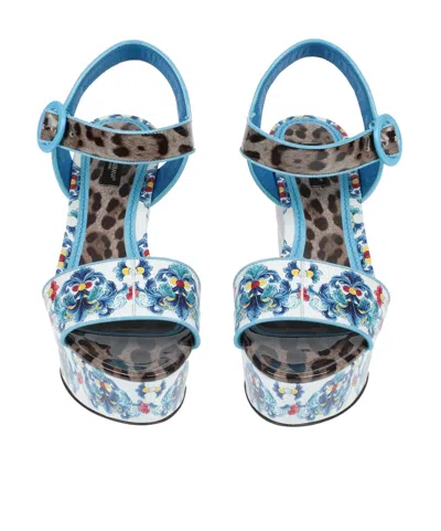 Dolce & Gabbana Printed Sandals In Multicolor