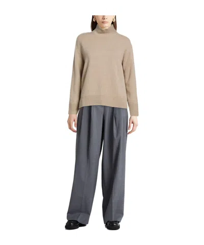 Max Mara Plain Color Polo Necks In Neutral