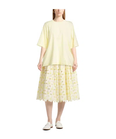 Burberry Plain Basic T-shirts In Yellow