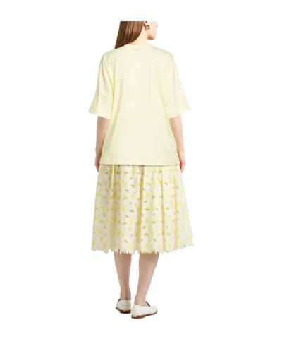 Burberry Plain Basic T-shirts In Yellow