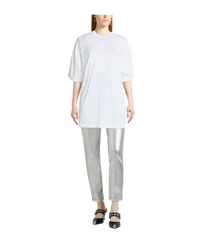 Balenciaga Loose-fitting Solid Color Printed T-shirt In White
