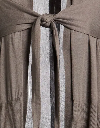 Rick Owens Solid Color Cardigans In Brown