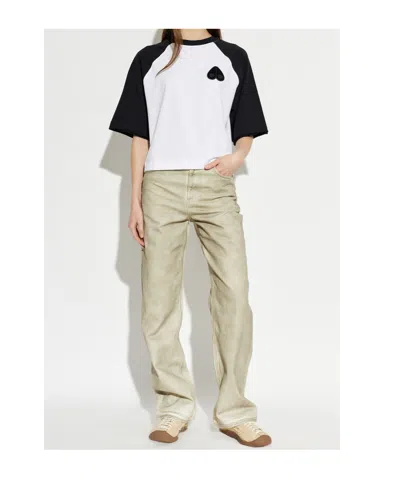 Moose Knuckles Logo Patch Oversized T-shirt In White