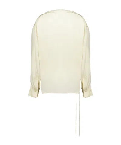 Ferragamo Lace-up Detail Top In Neutral