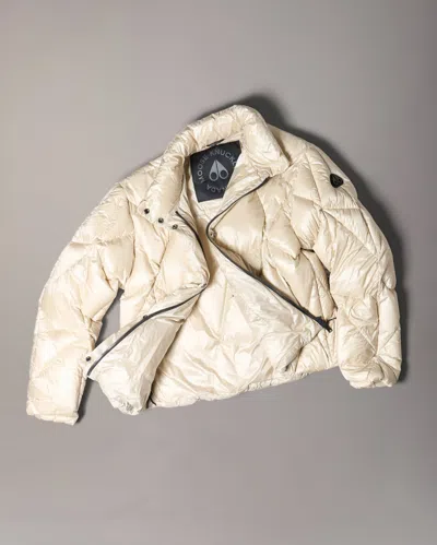 Moose Knuckles Long-sleeved Down Jacket In Neutral