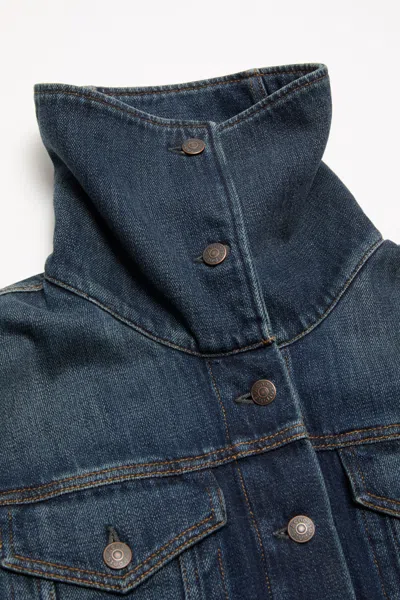 Acne Studios Cropped Denim Jacket In Blue