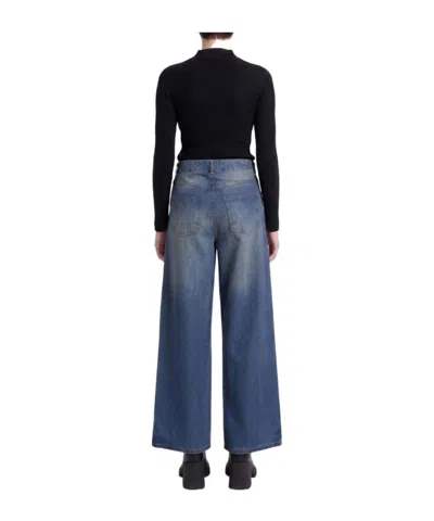 Maxco. Dark Loose-fitting Jeans In Blue