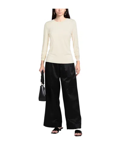 Weekend Max Mara Basic Solidcolor Longsleeve Tshirt In Beige