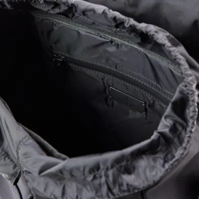 Moncler Leather-trimmed Buckle-fastening Backpack In Black