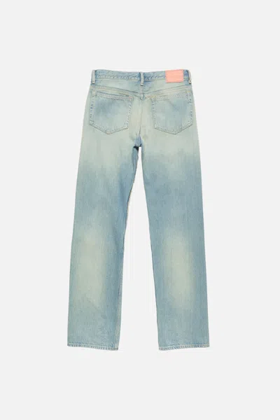 Acne Studios Suede Panel Jeans In Blue