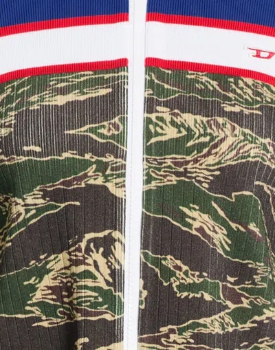 Diesel Camouflage Knit Jacket In Multi