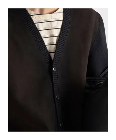 Prada Wool Cardigan In Black