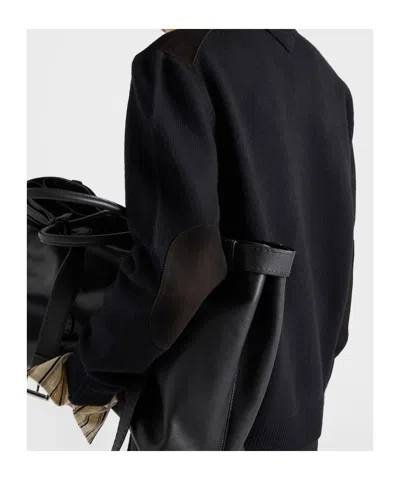 Prada Wool Cardigan In Black
