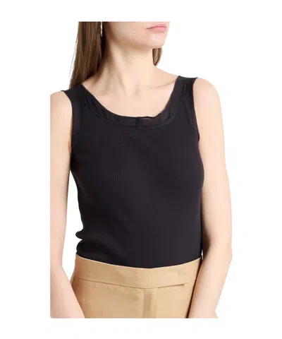 Maxco. Solid-colored Sleeveless T-shirt In Blue