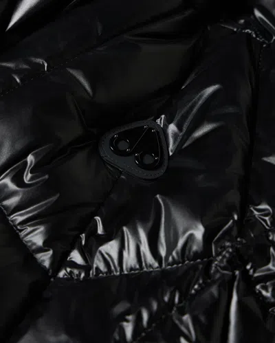 Moose Knuckles Long-sleeved Down Jacket In Black