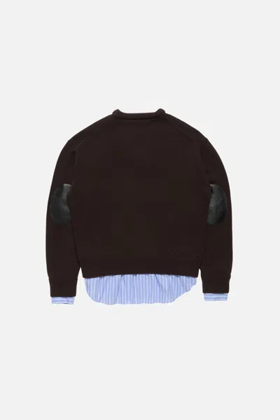 Acne Studios Layered Wool Sweater In Brown