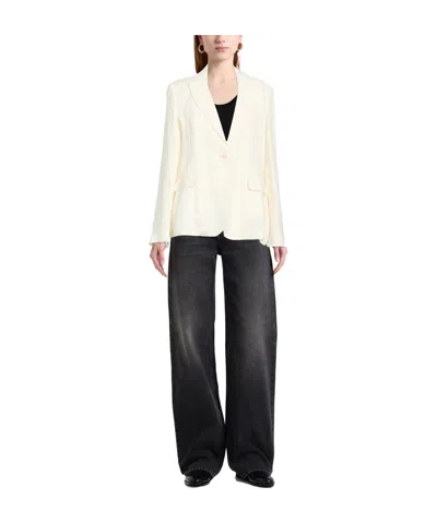 Weekend Max Mara Linen Single- Blazer In Camel