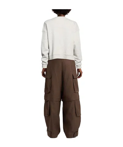 Weekend Max Mara Solid Color Fleece Long-sleeve Sweatshirt In Gray