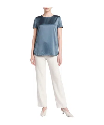 Max Mara Solid Colour Tops In Blue