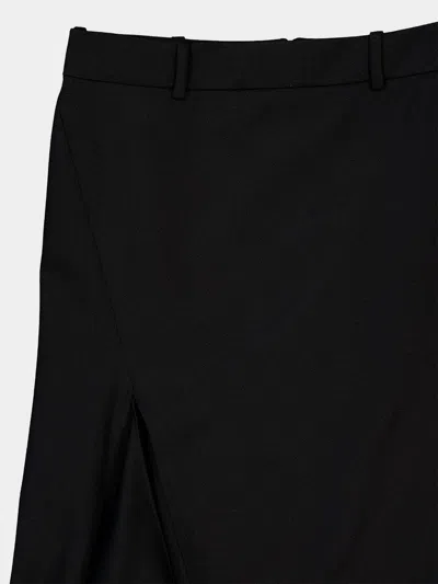 Givenchy Slashed Asymmetric Midi Skirt In Black