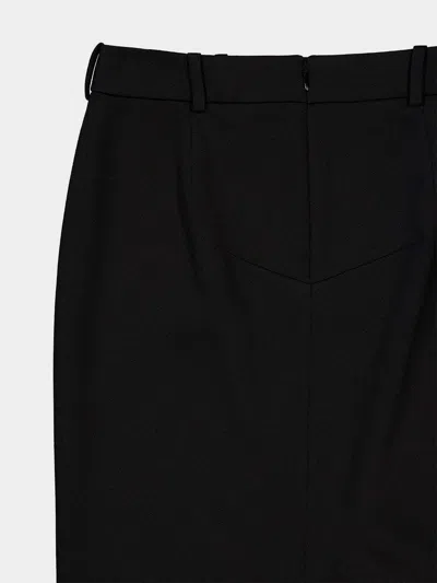 Givenchy Slashed Asymmetric Midi Skirt In Black