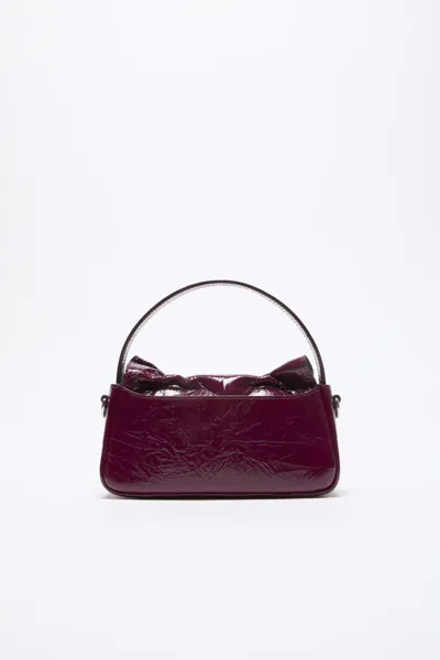 Acne Studios Multipocket Micro Bag In Berry Powder