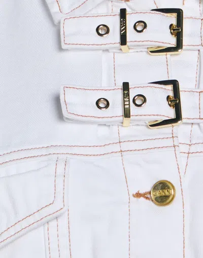 Ganni Denim Jackets In White