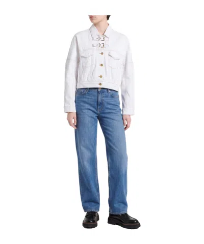 Ganni Denim Jackets In White