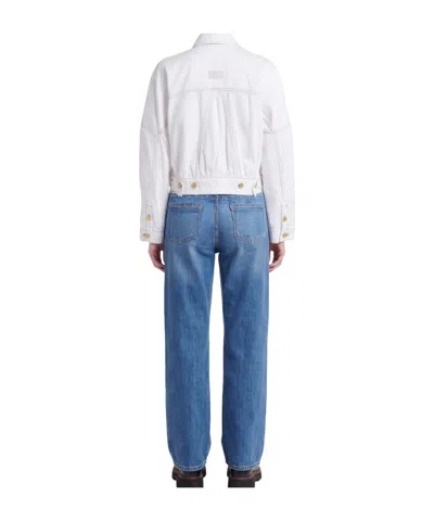 Ganni Denim Jackets In White