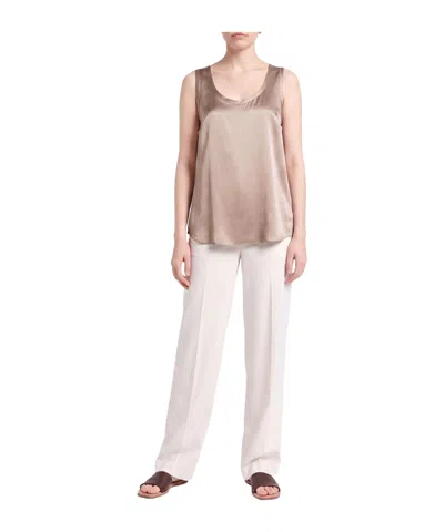 Brunello Cucinelli Solid Colour Tops In Neutral