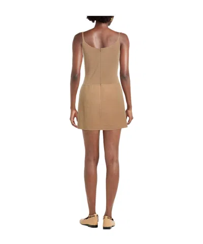 Weekend Max Mara Solid Colour Knit Dresses In Camel