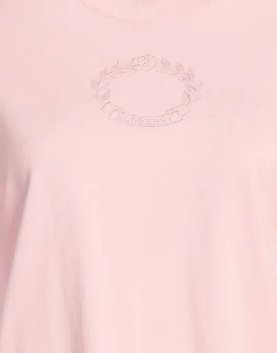 Burberry Solid Colour T-shirts In Pink