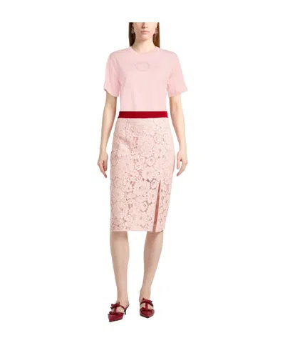 Burberry Solid Colour T-shirts In Pink