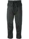 ISABEL MARANT striped cropped trousers,DRYCLEANONLY