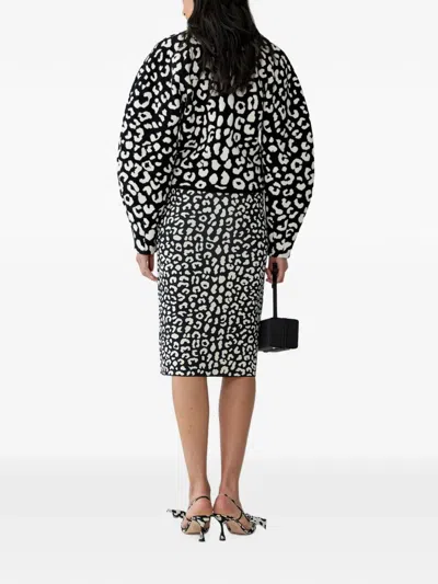 Carolina Herrera Leopard-patterned Sweater In Black